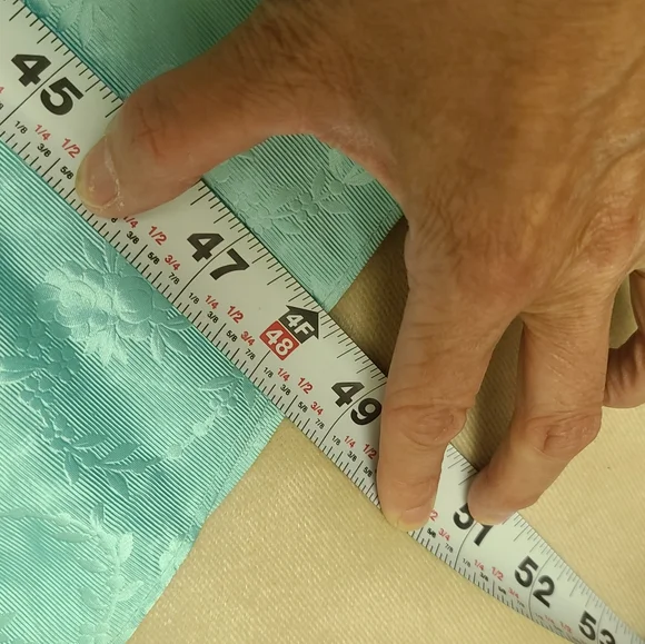 Elegant Aqua Off-Shoulder Gown, Vintage, Made In USA, Union Tag, 80's - Picture 3 of 16